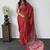 Red Color Mirror Work Satin Saree
