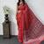 Red Color Mirror Work Satin Saree