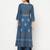 Rayon block print anarkali palazzo set,blue,(s,m,l,xl,2xl,3xl)