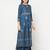 Rayon block print anarkali kurta,blue,(s,m,l,xl,2xl,3xl)