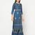 Rayon block print straight kurta palazzo set,blue,(s,m,l,xl,2xl,3xl)