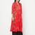 Rayon block print anarkali kurta,red,(s,m,l,xl,2xl,3xl)