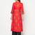 Rayon block print anarkali kurta,red,(s,m,l,xl,2xl,3xl)