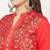 Rayon block print anarkali kurta,red,(s,m,l,xl,2xl,3xl)