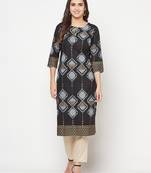 rayon screen print straight kurta,black,(s,m,l,xl,2xl,3xl)