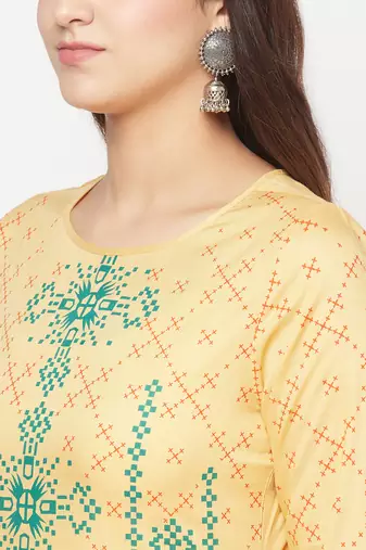 rayon digital screen print straight kurta,golden/beige,(s,m,l,xl,2xl,3xl)