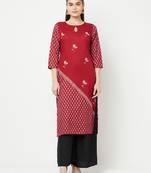 rayon digital screen print straight kurta,maroon,(s,m,l,xl,2xl,3xl)