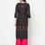 rayon block print straight kurta,black,(s,m,l,xl,2xl,3xl)