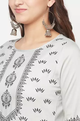 rayon screen print straight kurta,light grey,(s,m,l,xl,2xl,3xl)