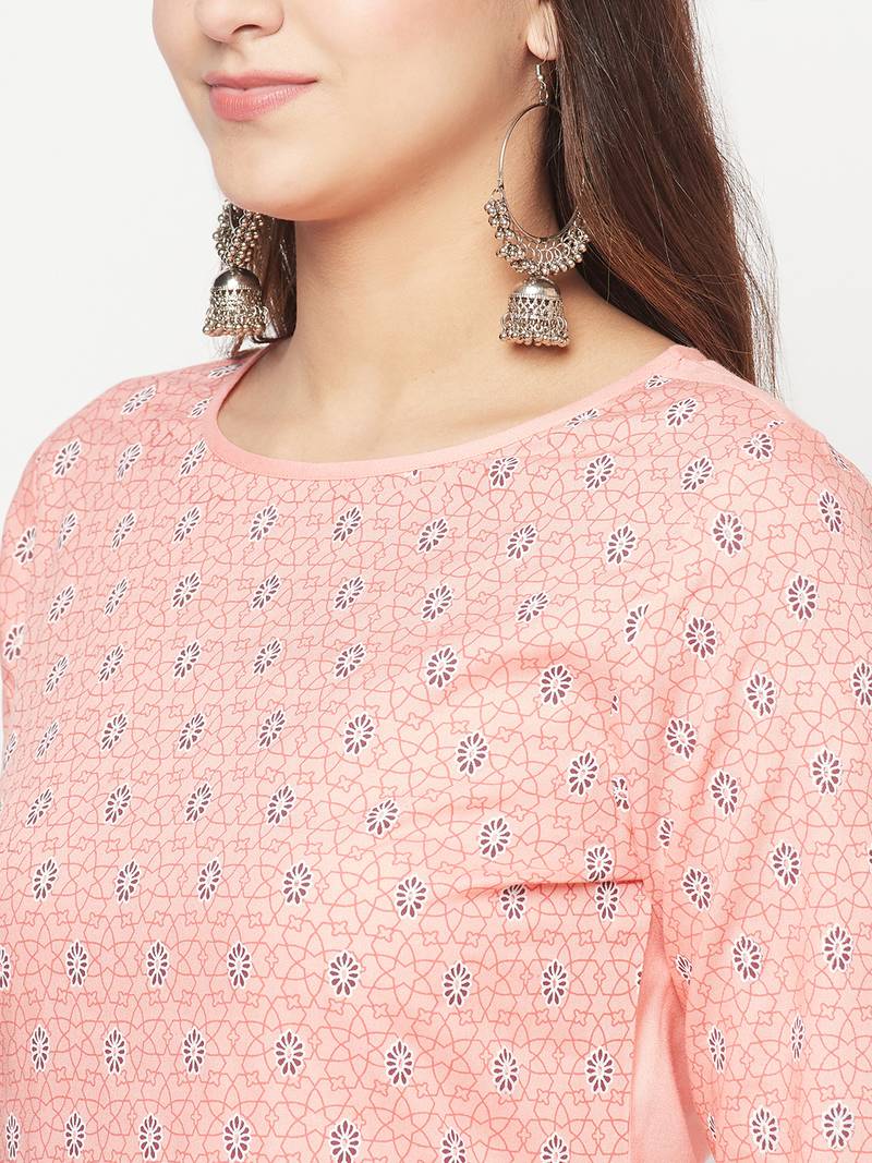 rayon digital screen print straight kurta,peach,(s,m,l,xl,2xl,3xl)