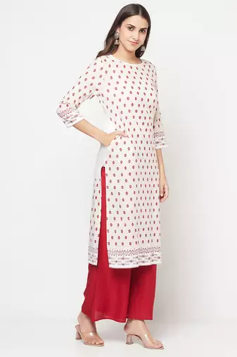 rayon digital screen print straight kurta,white,(s,m,l,xl,2xl,3xl)