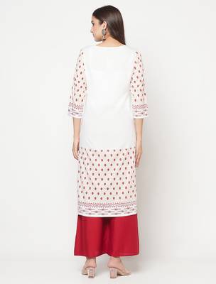 rayon digital screen print straight kurta,white,(s,m,l,xl,2xl,3xl) 4