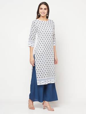 rayon digital screen print straight kurta,white,(s,m,l,xl,2xl,3xl) 3