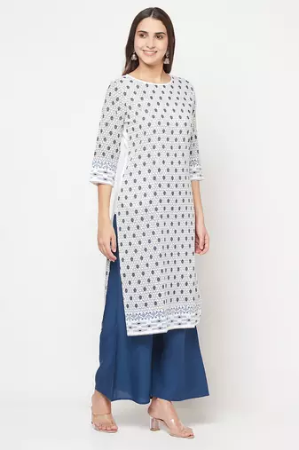 rayon digital screen print straight kurta,white,(s,m,l,xl,2xl,3xl)