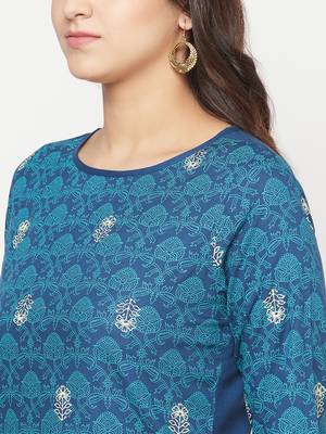 rayon digital screen print straight kurta,blue,(s,m,l,xl,2xl,3xl) 5