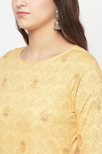 rayon digital screen print straight kurta,golden/beige,(s,m,l,xl,2xl,3xl)