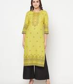 rayon digital screen print straight kurta,parrot green,(s,m,l,xl,2xl,3xl)