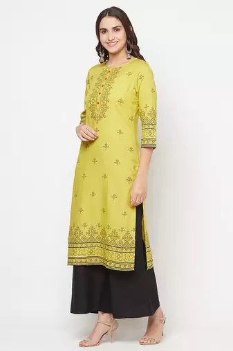rayon digital screen print straight kurta,parrot green,(s,m,l,xl,2xl,3xl)