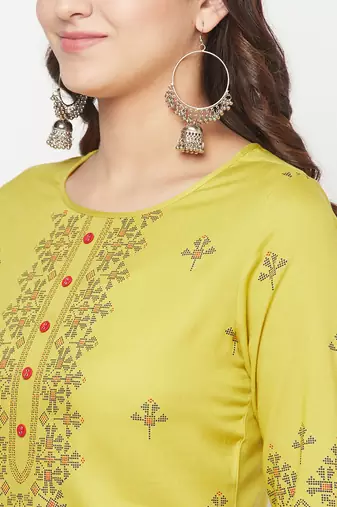 rayon digital screen print straight kurta,parrot green,(s,m,l,xl,2xl,3xl)