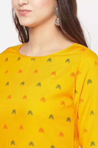 rayon screen print straight kurta,mustard,(s,m,l,xl,2xl,3xl)