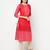 cotton block print straight kurta,red,(s,m,l,xl,2xl,3xl)