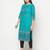 cotton block print straight kurta,turquoise,(s,m,l,xl,2xl,3xl)