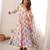 Women's multicolor floral print anarkali suit with dupatta