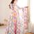 Women's multicolor floral print anarkali suit with dupatta