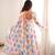 Women's multicolor floral print anarkali suit with dupatta