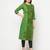 cotton block print straight kurta,green,(s,m,l,xl,2xl,3xl)