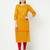 cotton block print straight kurta,mustard,(s,m,l,xl,2xl,3xl)
