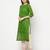 cotton block print straight kurta,green,(s,m,l,xl,2xl,3xl)