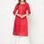 cotton block print straight kurta,red,(s,m,l,xl,2xl,3xl)