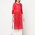 cotton block print straight kurta,red,(s,m,l,xl,2xl,3xl)