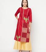 cotton foil print straight kurta,maroon,(s,m,l,xl,2xl,3xl)