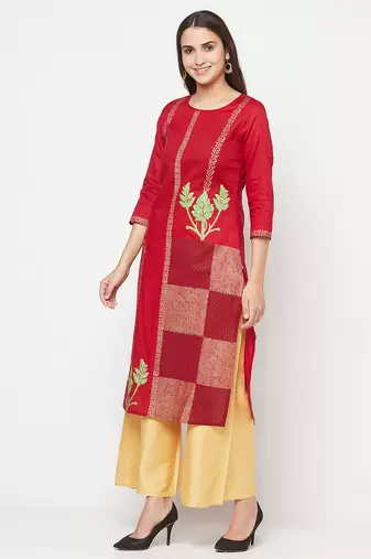 cotton foil print straight kurta,maroon,(s,m,l,xl,2xl,3xl)