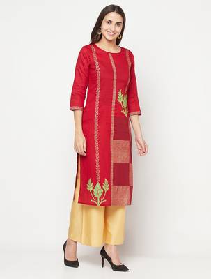 cotton foil print straight kurta,maroon,(s,m,l,xl,2xl,3xl) 3
