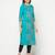 cotton block print straight kurta,turquoise,(s,m,l,xl,2xl,3xl)