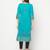 cotton block print straight kurta,turquoise,(s,m,l,xl,2xl,3xl)