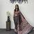 Black Color Mirror Work Satin Saree