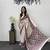 Maroon Color Mirror Work Satin Saree