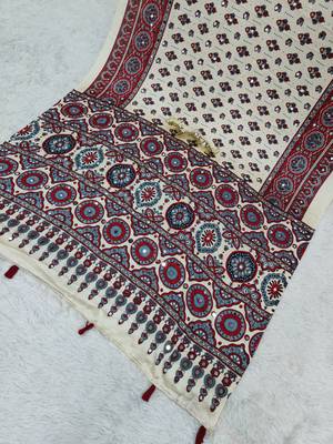 Maroon Color Mirror Work Satin Saree 4