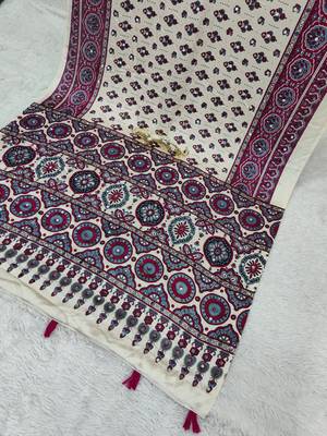 Multi Color Mirror Work Satin Saree 5