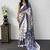 Purple Color Mirror Work Satin Saree
