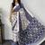 Purple Color Mirror Work Satin Saree