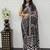 Black Color Mirror Work Satin Saree