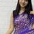 Purple Color Mirror Work Satin Saree