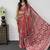 Red Color Mirror Work Satin Saree