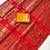 Red Color Meenakari Bird Figure Weaving And Dubbal Jari Weaving Bird Figure Strip Crepe Georgette Saree