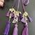 purple handmade mother of pearls parandi